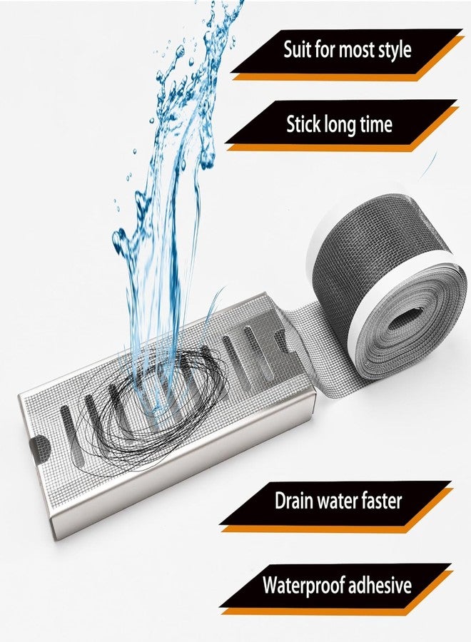 Rushwak Self Adhesive Mesh Roll for Bathroom Drain Kitchen Sink Strainer Disposable Hair Catcher Shower Drain Mesh Stickers Cuttable PVC Mash Shower Drain Cover Hair Catcher for Any Length (12cm x 4m) - Image 5
